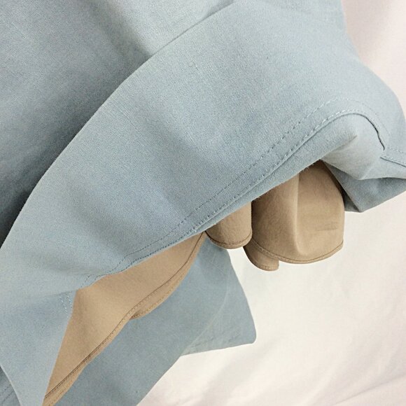 Theory Short Sleeve Utility Dress Womens Size 8 Eggshell Blue MISSING BELT STAIN - Picture 9 of 14